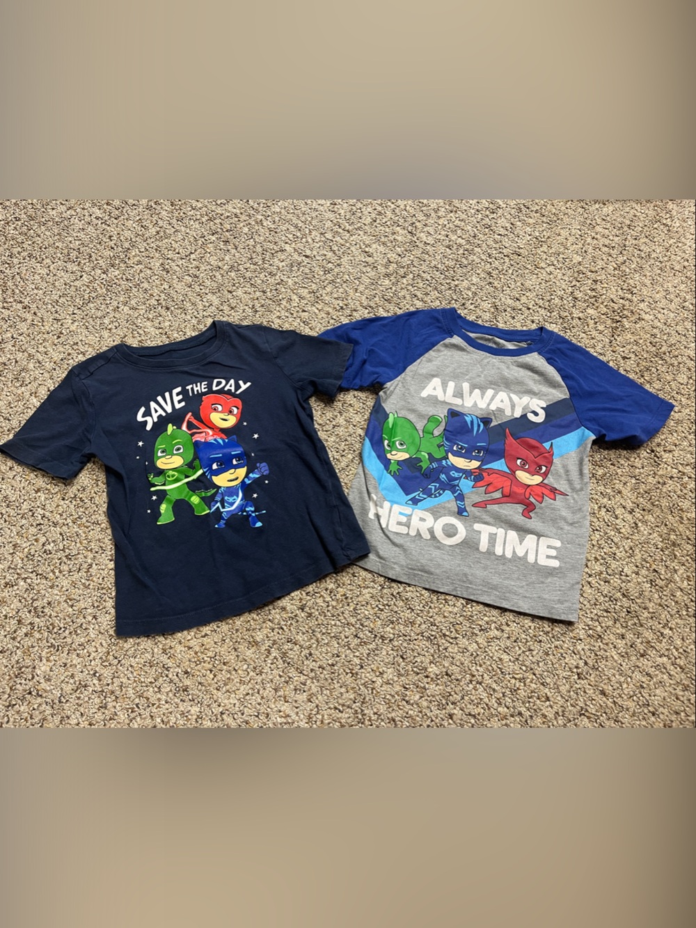 🍀6/$20 Old Navy Boys PJ Masks Short Sleeve Tees - Navy, Gray, Blue